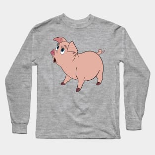 Hen Wen, Psychic Pig from the Black Cauldron Long Sleeve T-Shirt